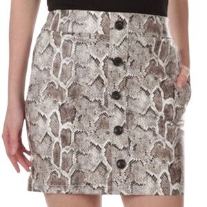 Shinestar Snake Print Skirt
